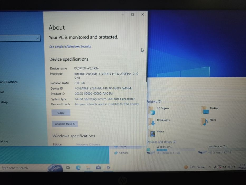 Laptop HP  Pavilion  15- P239sa