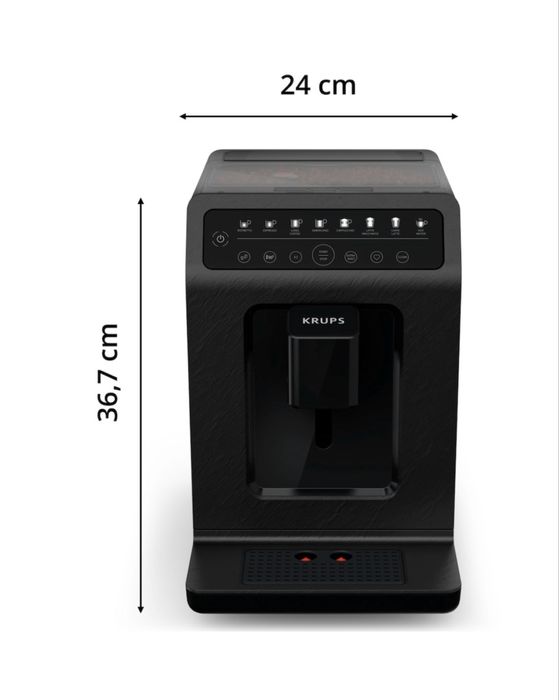 Espressor automat Krups Evidence Eco-Design EA897B10, 1450W, 15 bari, 8 retete de bauturi, rasnita metalica