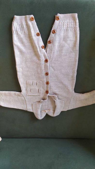 Комбинезон теплый вязаный