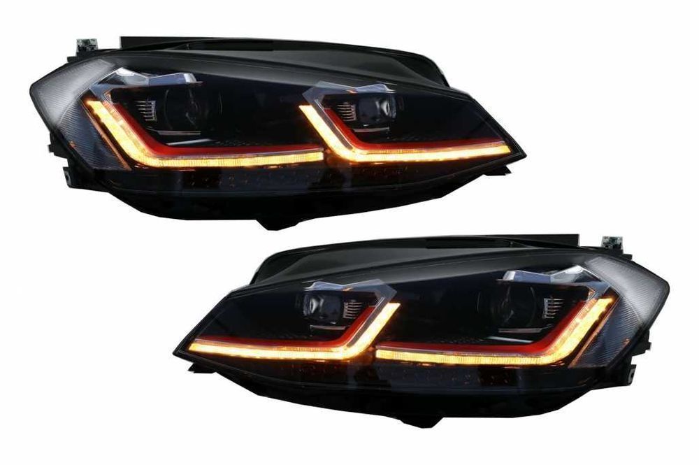 Faruri LED VW Golf 7.5 VII (2017+) GTI Look cu Semnal Dinamic