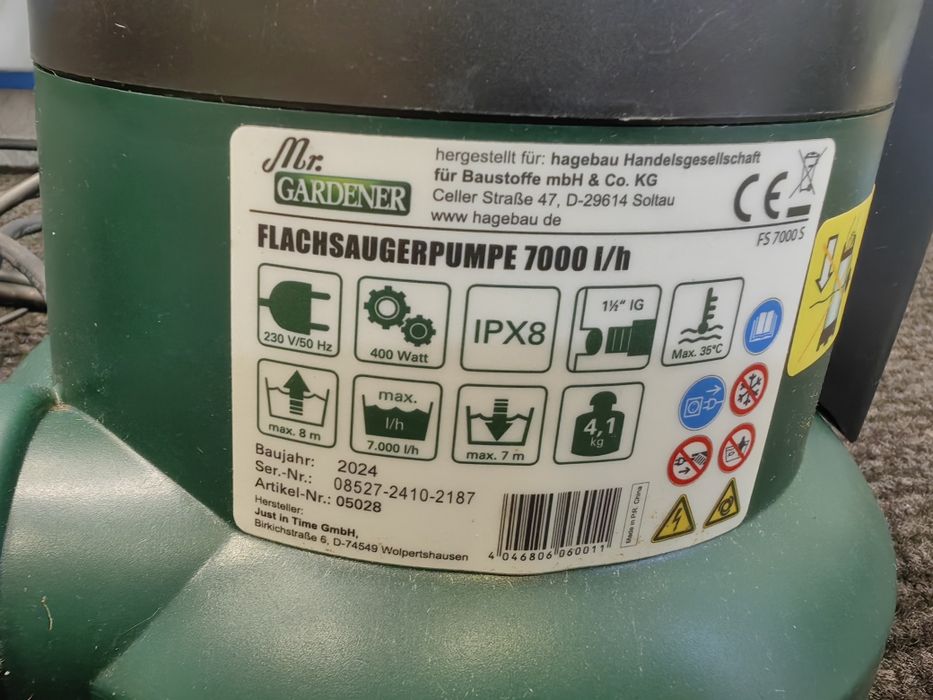 Потопяема помпа, 800 W, дебит: 5500 л/ч Mr. Gardner