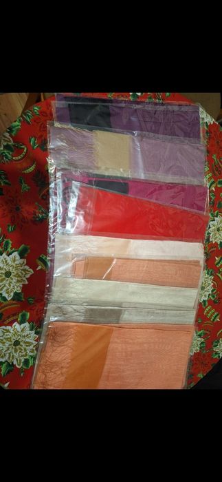 Шалове от сурова коприна с копринена органза