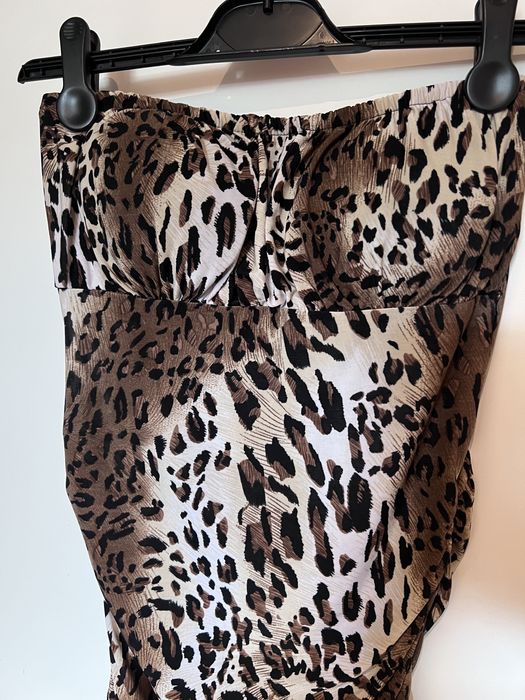 Top Amisu animal print cu cupe