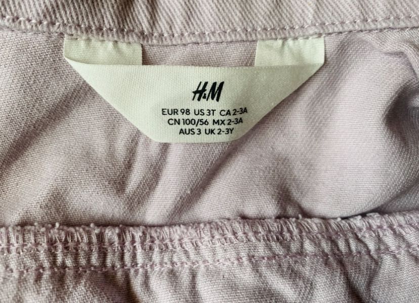 Jachetă denim, H&M, mărimea 98, 2-3 ani, culoare lila