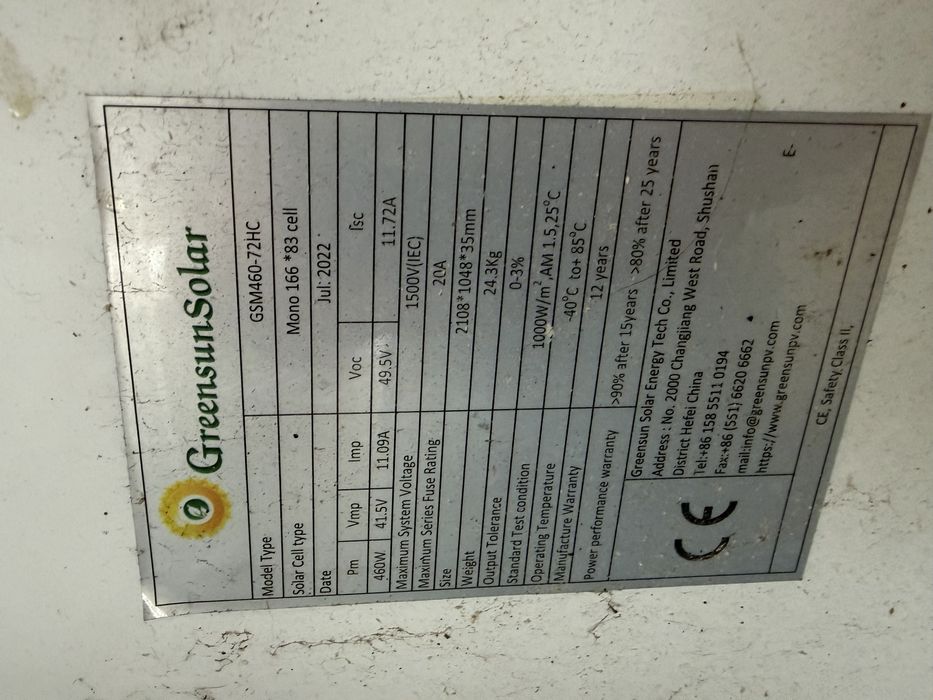 Panou solar 460w/10bc