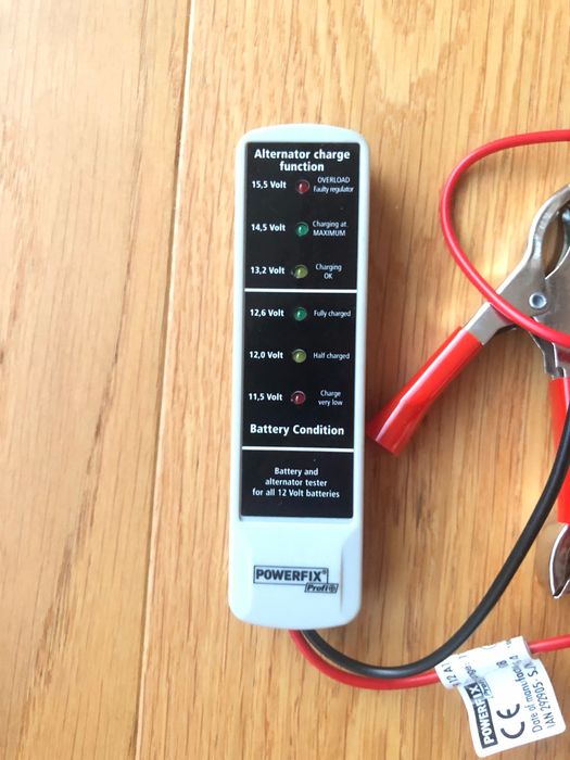 Tester baterie si alternator auto, moto (12V) Powerfix