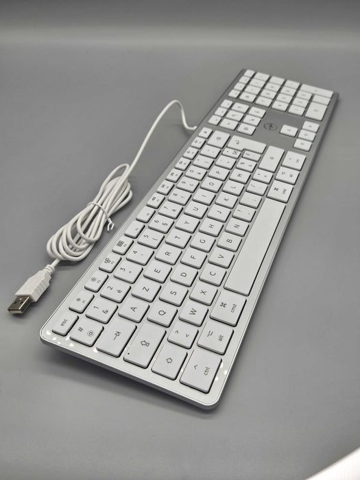 Клавиатура Mobility Lab за Mac AZERTY, USB, пълен размер с цифри