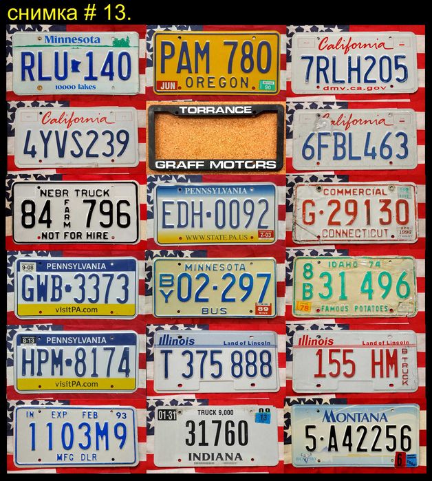 Американски Автомобилни Регистрационни Номера Табели #3 USA  AUS  GB D