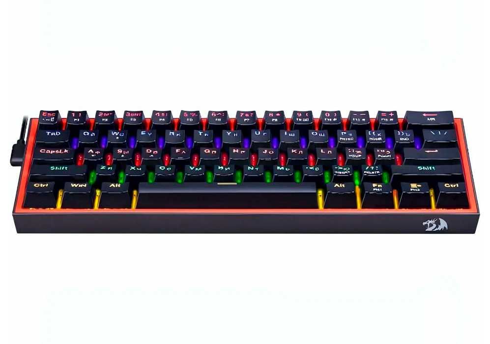 Клавиатура Redragon FIZZ механическая проводная оригинал  (60%) RU/EN