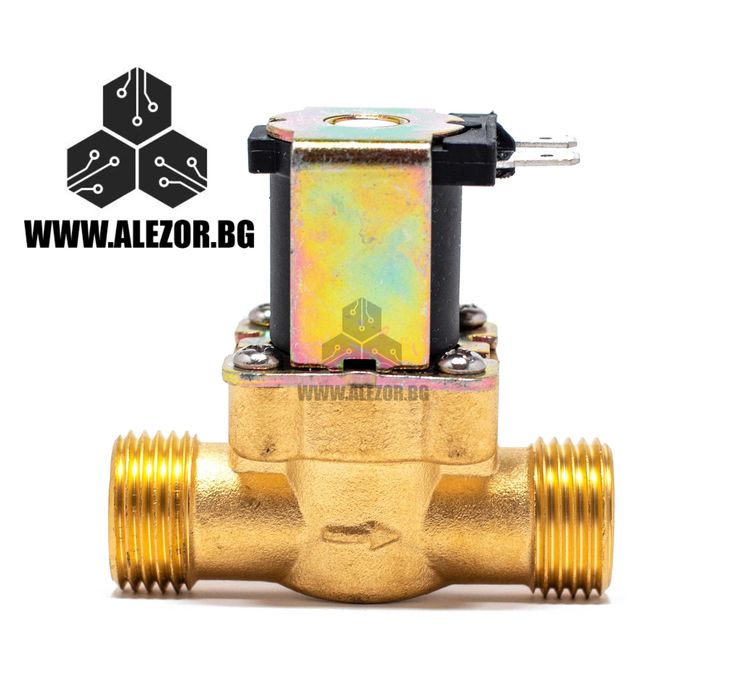 Соленоиден Клапан 1/2,12VDC,NC,Месинг,Електромагнитен вентил, 20200123