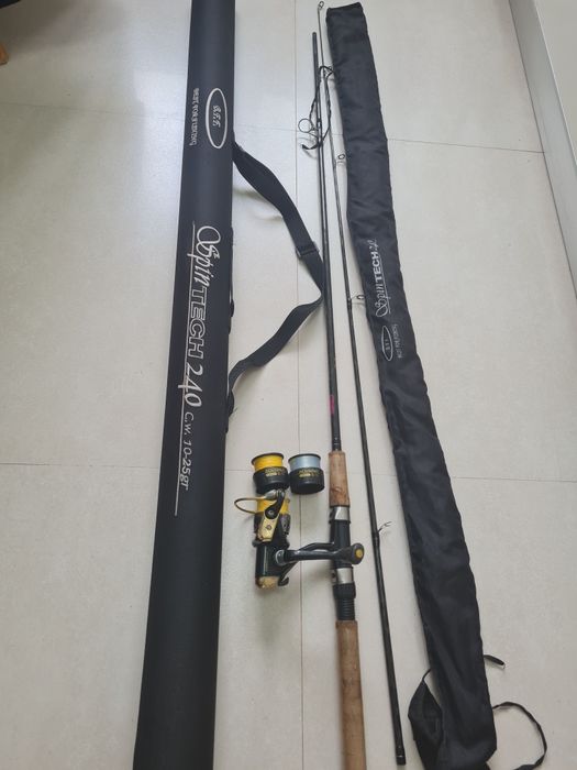 Lansetă Spinning B.F.F. Spin Tech 240 (10-25g) + Mulinetă, Huse și 3 Tamburi