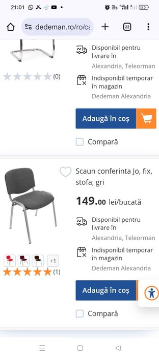 Scaune conferința,gradina/bucătărie,foisor