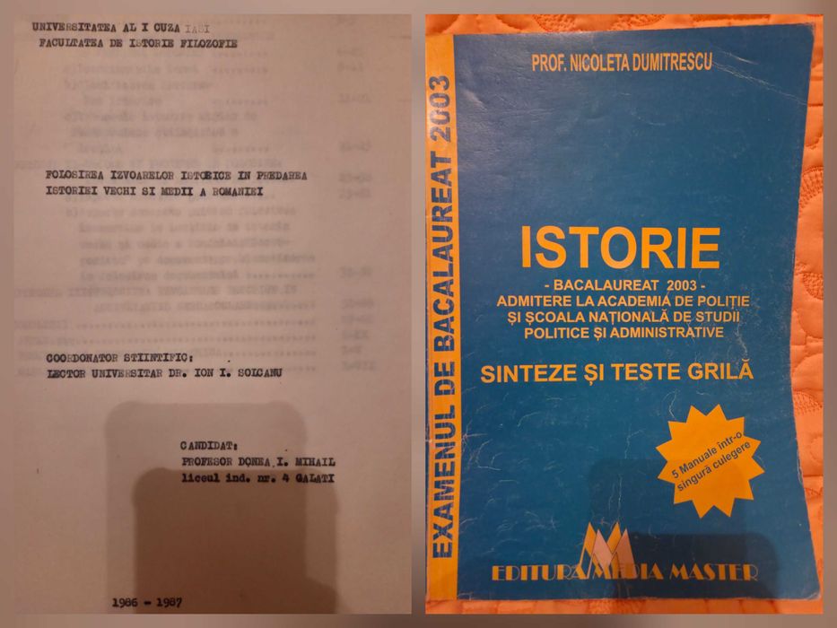 Materiale didactice (fizică, istorie, chimie, matematică)