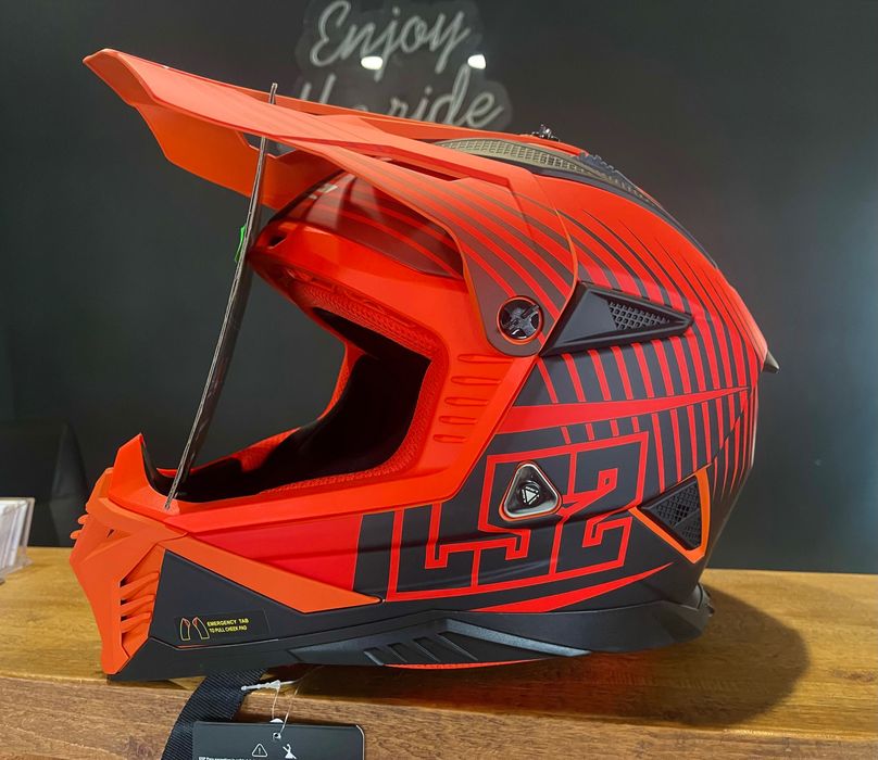 Casca moto LS2 FAST Duck portocaliu fluo