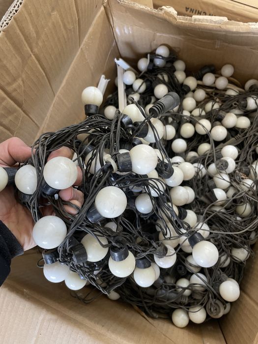 Гирлянды белый теплый цвет