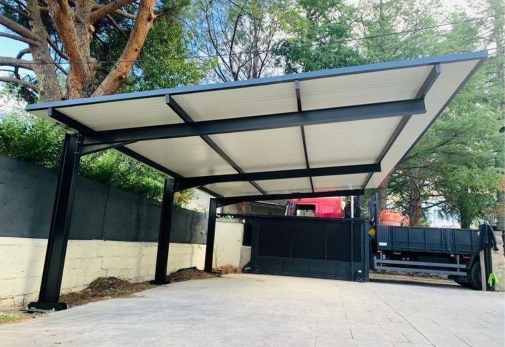 Structura metalica carport/ carport fotovoltaic/ copertina auto