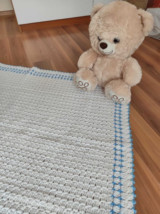 10 лв ПРОМОЦИЯ!:НОВА бебешка плетена пелена 70/70 см