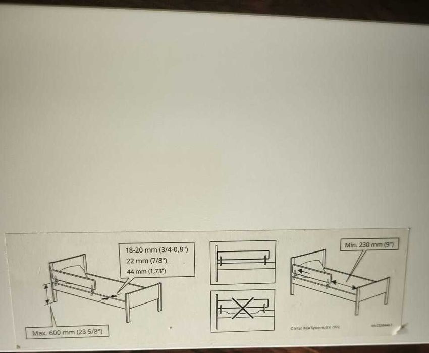 Детско легло IKEA GONATT с 3 чекмеджета + матрак
