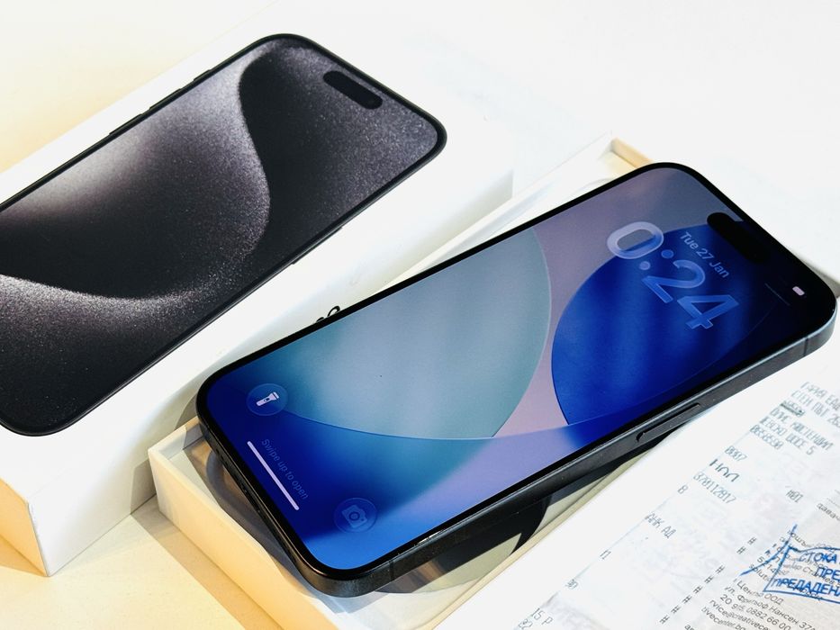 Iphone 15 Pro 256GB Black Titanium Батерия 97% Гаранция