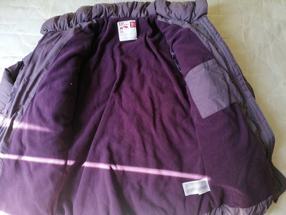 Лилаво зимно яке за момиче 150 см