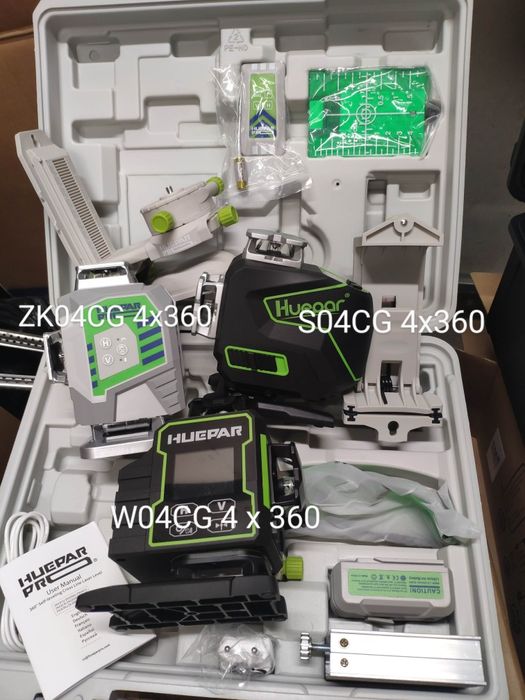 Лазерни нивелири Huepar , 4D, 16 линии с LCD  Оригинални!