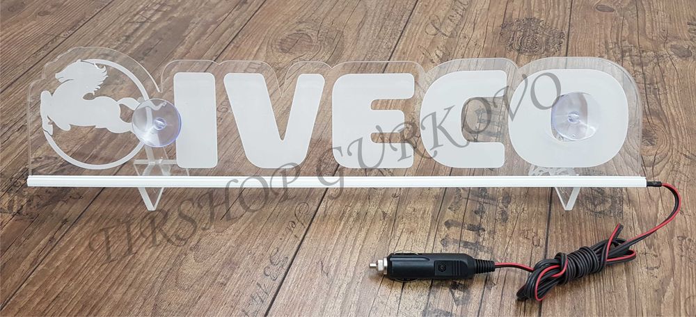 Светещи Лазерно Гравирани Табели за Камиони 12V или 24V SCANIA MAN DAF