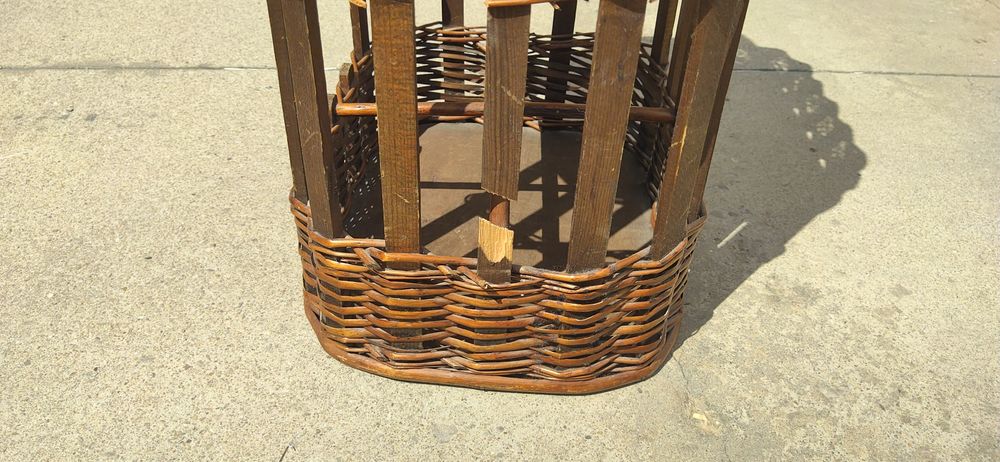 Ратанов кош за бутилки 70*35*25см