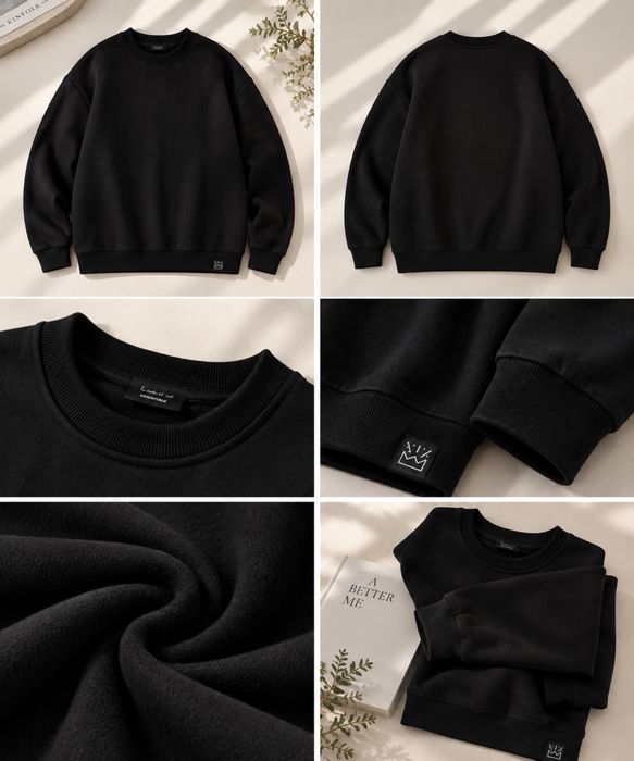 Чёрный свитшот oversize