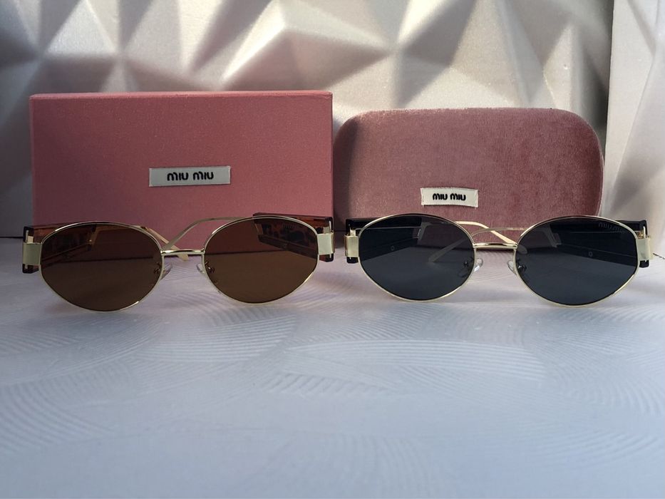 Дамски слънчеви очила кръгли овални елипса 2 цвята черни кафяви