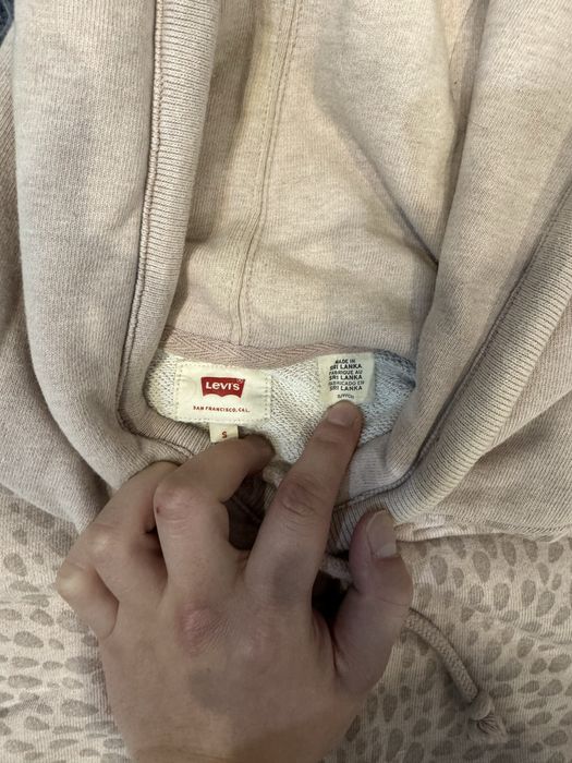 levi's pink leopard hoodie