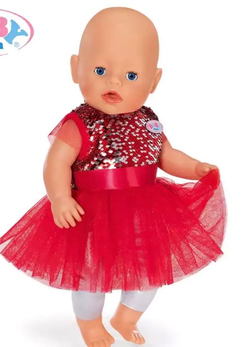 Рокля за кукла с клин, Baby Born, Размер 43 см