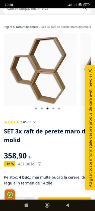 Set etaje hexagonale