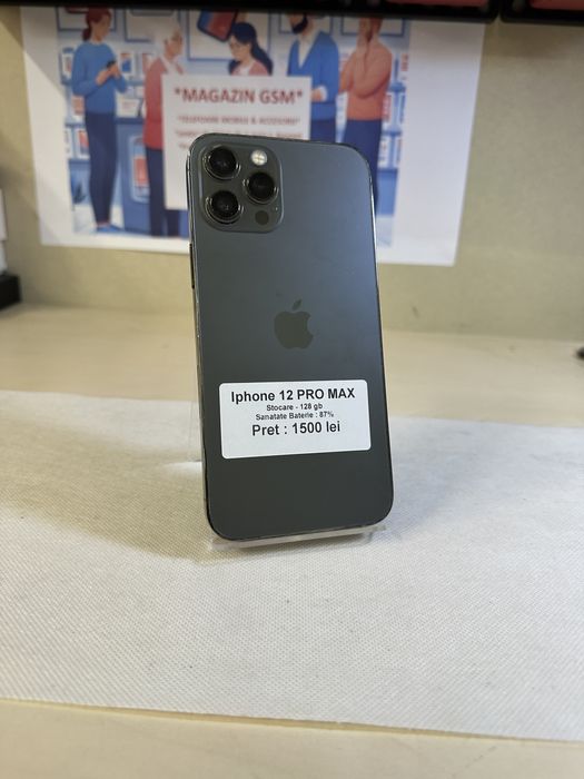 Iphone 12 pro max / 128 gb / Garantie / folie sticla cadou