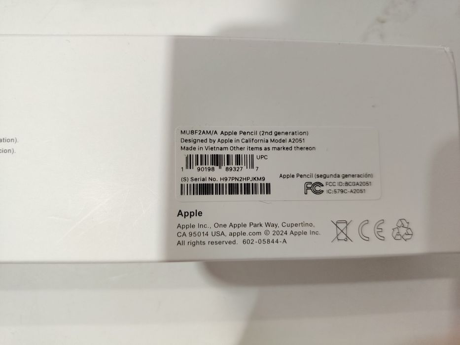 Apple Pencil 2nd Generation. Белый