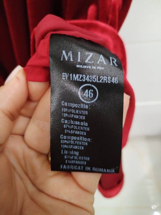 Rochiță catifea burgund
