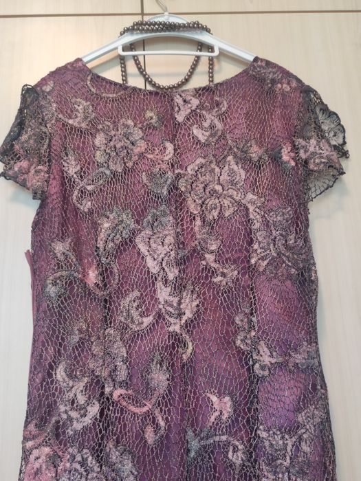 Rochie de ocazie mov cu dantela
