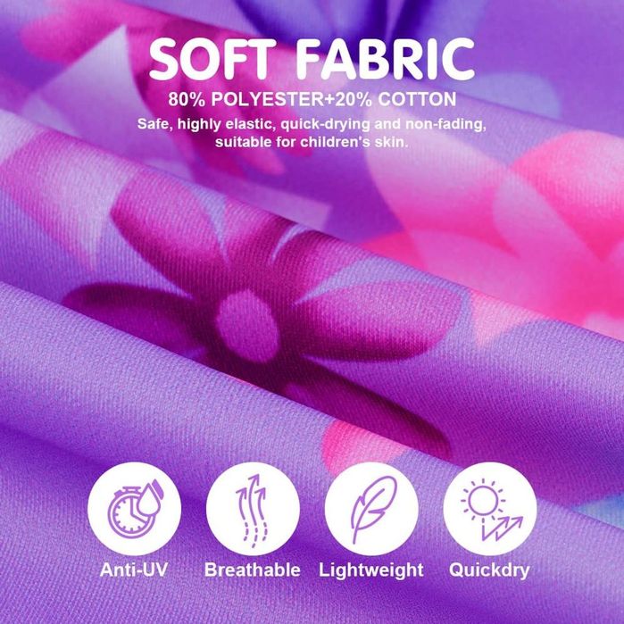 Costum baie fetițe anime – UV protection – mărimea 110 – nou
