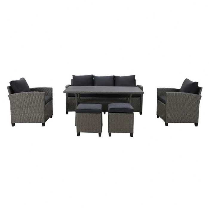 Set mobilier de gradina/terasa canapea/coltar 7 persoane și masa