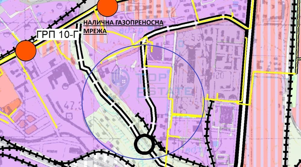 Голяма парцел за промишлено строителство в промишлена зона Изток, гра