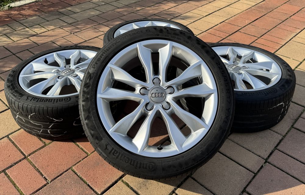 Jante 5x112/Roti/Cauciucuri 225/45/17 Vara Originale Audi