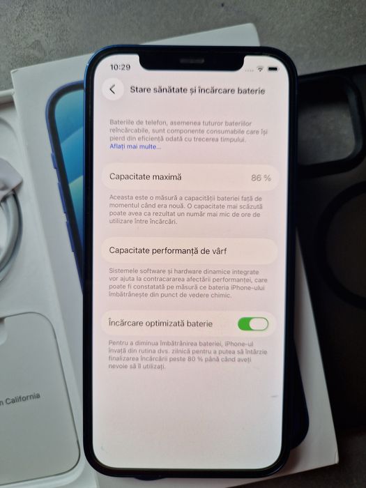 iPhone 12 64Gb, 86% bateria; arată și funcționează foarte bine