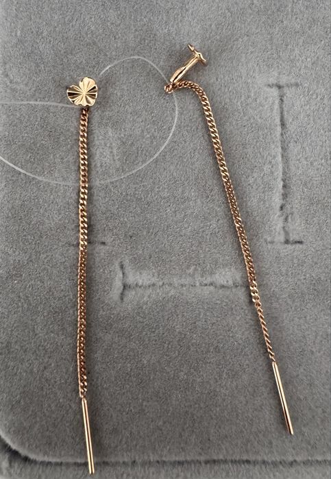 Золотые серьги продевки