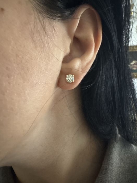 Cercei stud cu diamante 1,32 ct 100% naturale