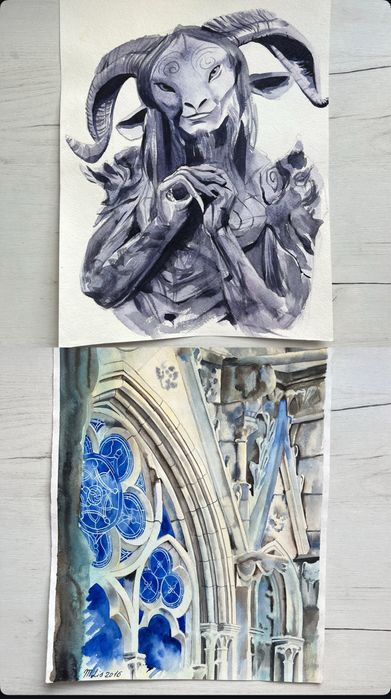 Картины акварелью и пастелью