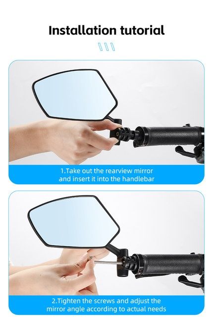 Oglinda pliabila rotativa lentilă antiorbire dop bicicleta ghidon mtb