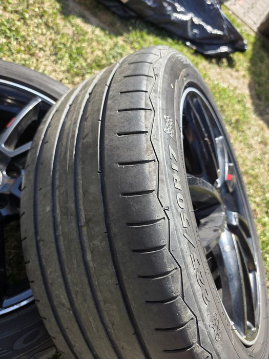 Vând jante aliaj R17 5x112 + anvelope 225/50 R17 – set complet