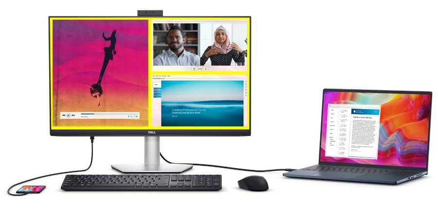 Монитор Dell S2722DZ 27" QHD 75 Hz Web Camera Power Delivery USB hub