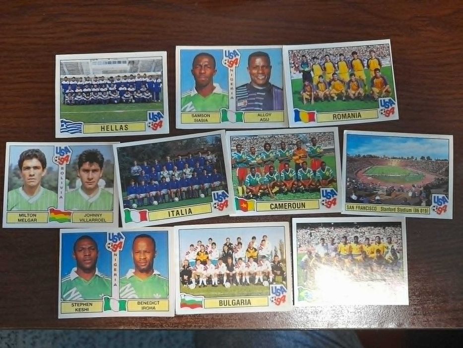Голям лот стикери/отрезки Panini Световно 94-та и 98-ма, Европейско 96-та