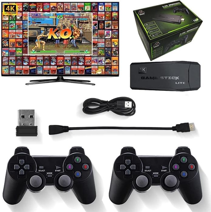 Безжична ретро конзола Game Stick , 20 000 видео игри, 64 GB