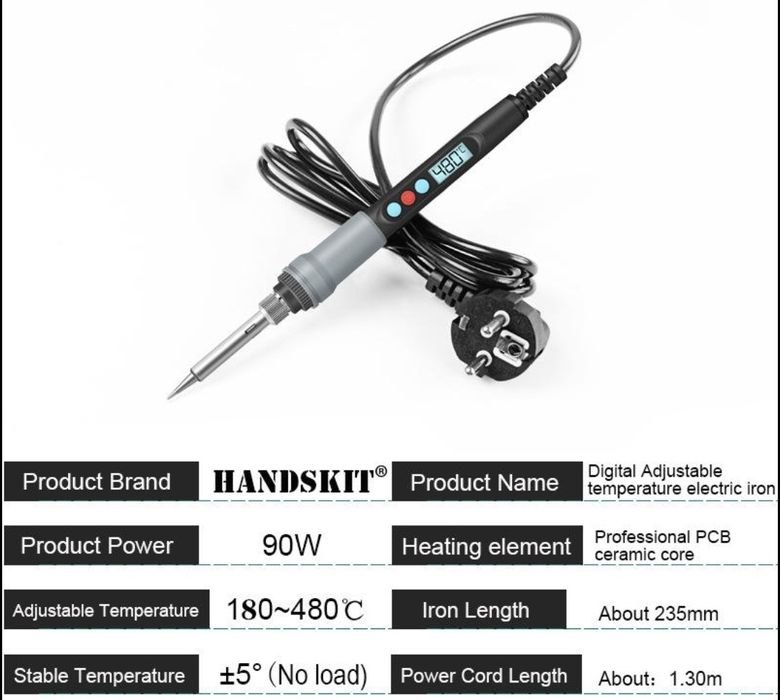 Професионален поялник 90W с електронно регулиране на температурата